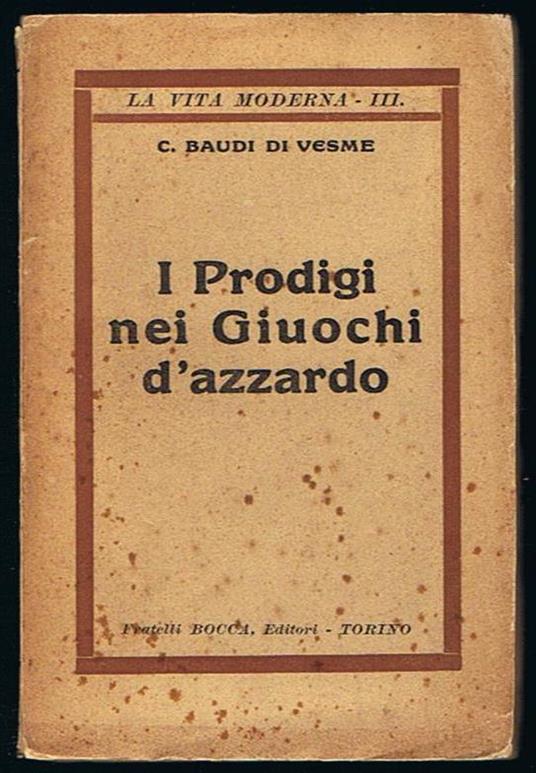 I prodigi nei giuochi d'azzardo - copertina