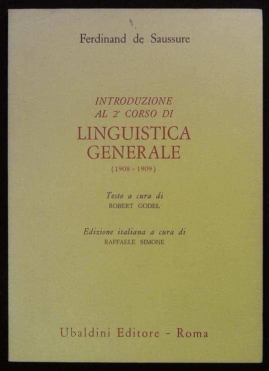 Introduzione al 2° corso di linguistica generale - copertina