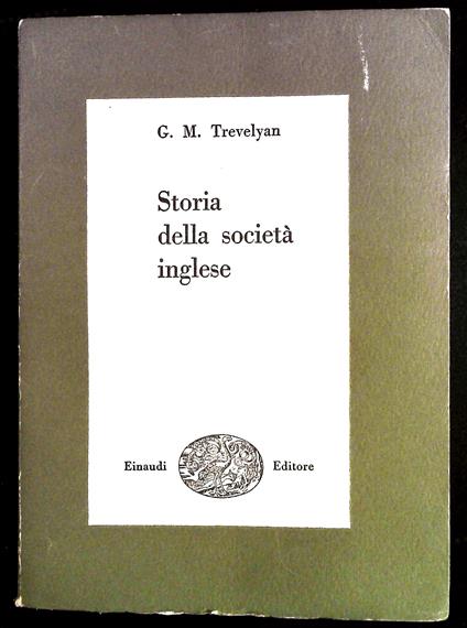 Storia della società inglese - copertina