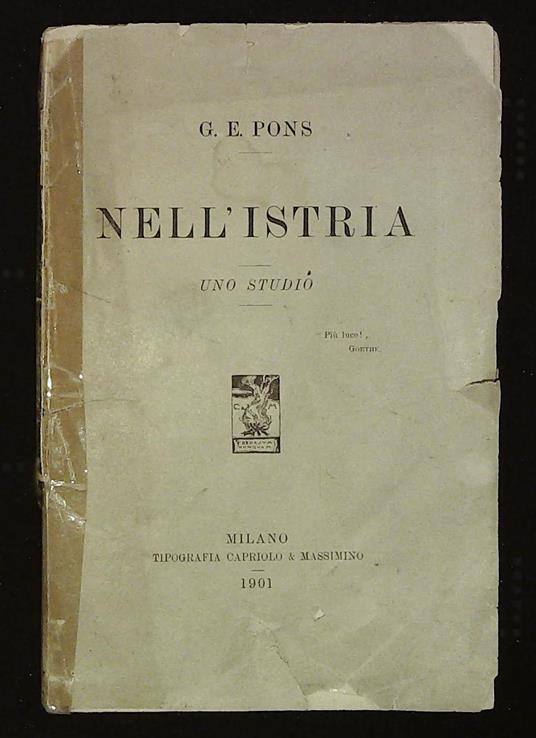 Nell'Istria. Uno studio - copertina