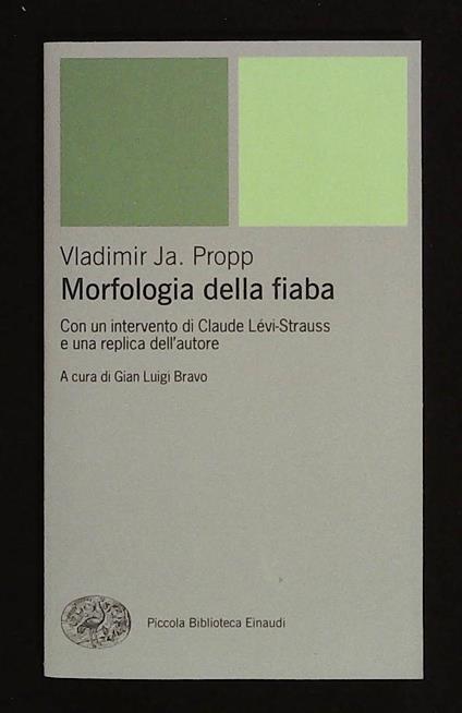 Morfologia della fiaba. Con un intervento di Lévi-Strauss e una replica dell'autore - copertina