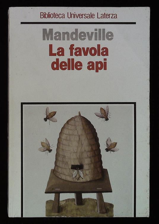 La favola delle api - Bernard Mandeville - copertina
