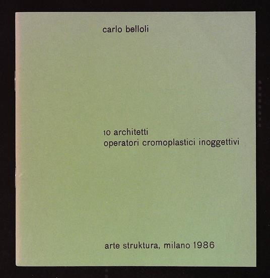 10 architetti. Operatori cromoplastici inoggettivi - copertina