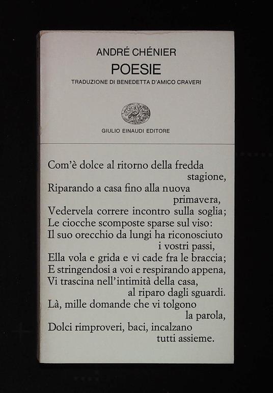 Poesie - André Chenier - copertina