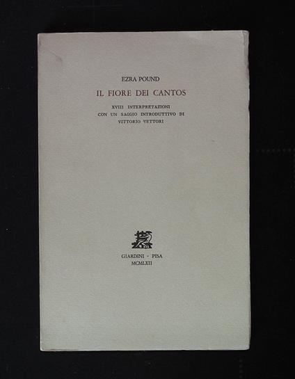 Il fiore dei Cantos - Ezra Pound - copertina