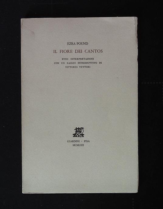 Il fiore dei Cantos - Ezra Pound - copertina