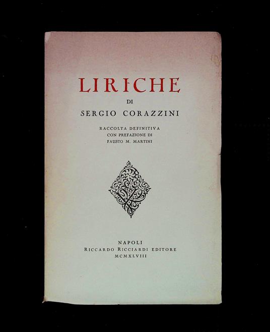Liriche - Sergio Corazzini - copertina