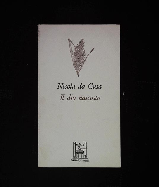 Il dio nascosto - copertina