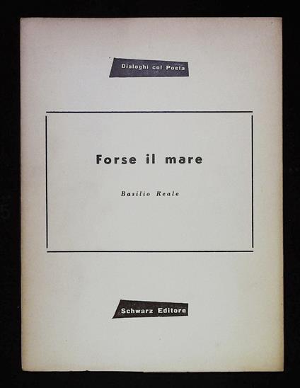 Forse il mare - Basilio Reale - copertina