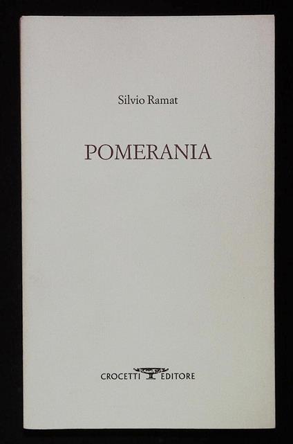 Pomerania - Silvio Ramat - copertina