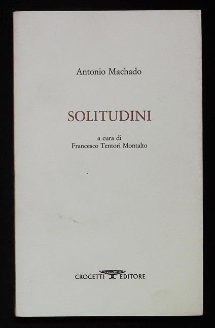 Solitudini - Antonio Machado - copertina