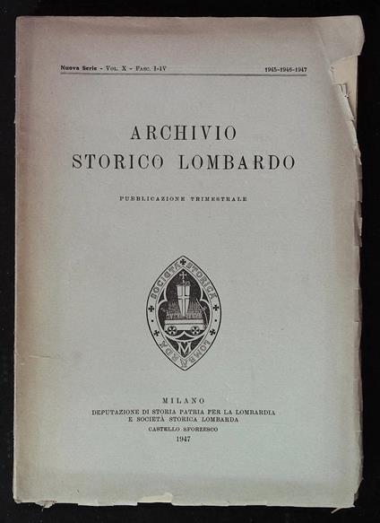 Archivio storico lombardo - copertina