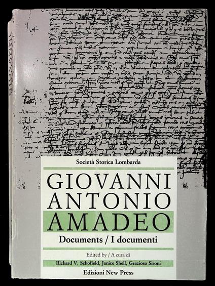 Giovanni Antonio Amadeo. Documents / I documenti - copertina