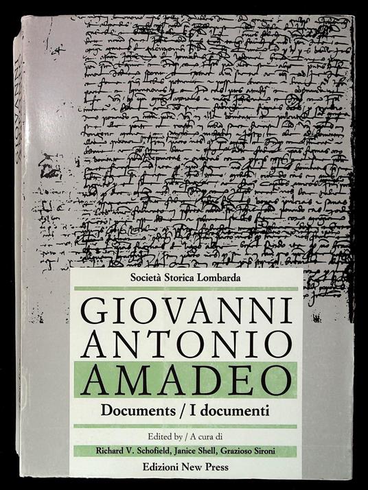 Giovanni Antonio Amadeo. Documents / I documenti - copertina