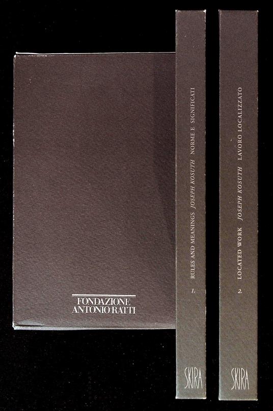 Joseph Kosuth. Norme e Significati / Rules and Meanings. Visiting Professor. Due volumi - copertina