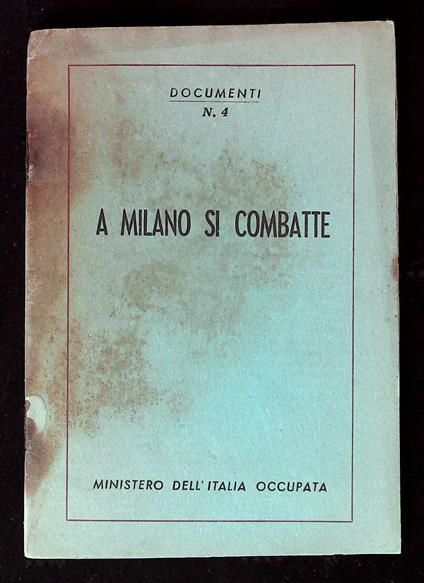 A Milano si combatte - copertina