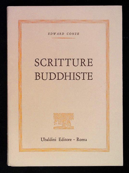 Scritture buddhiste - Edward Conze - copertina