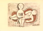 LE LITOGRAFIE DI CAMPIGLI. IL DIVANO. Litografia a colori