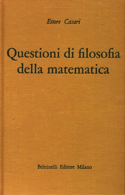 Questioni Di Filosofia Della Matematica - copertina