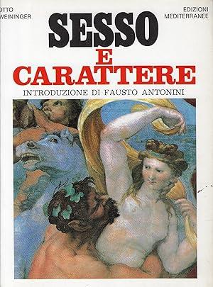 Sesso E Carattere - Otto Weininger - copertina