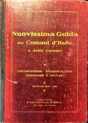 Nuovissima guida dei comuni d’Italia e delle Colonie - copertina