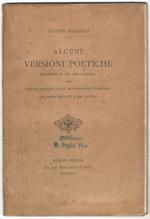 Alcune versioni poetiche