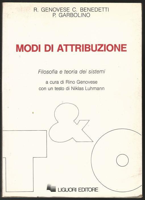 Modi di attribuzione. Filosofia e teoria dei sistemi - copertina