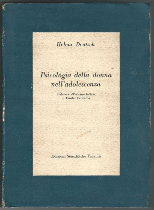 Psicologia della donna nell'adolescenza - Helene Deutsch - copertina
