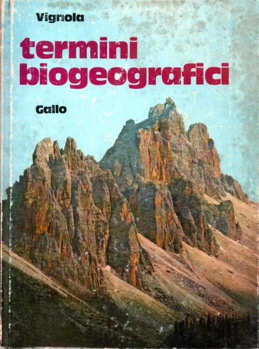 Termini biogeografici - Angelo Vignoli - copertina