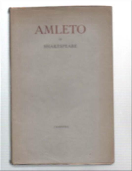 Amleto. Principe Di Danimarca - William Shakespeare - copertina