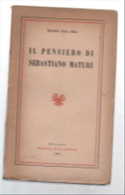 Il Pensiero Di Sebastiano Maturi - Mario Dal Pra - copertina