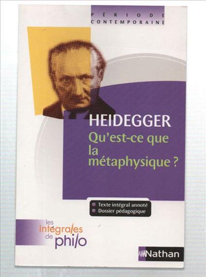 Qu'est-Ce Que La Métaphysique? - Martin Heidegger - copertina