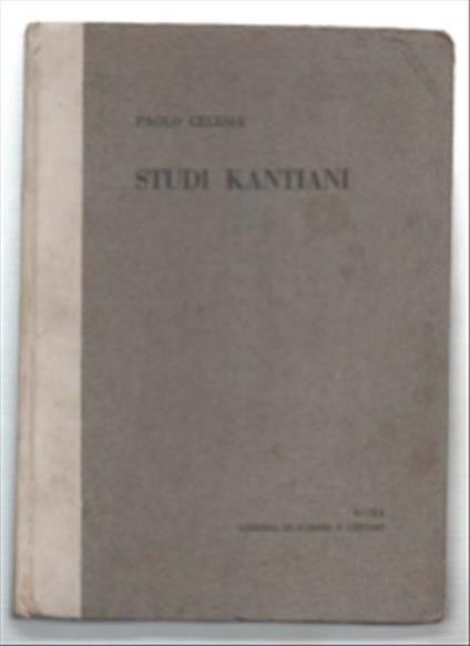 Vol. V. Studi Kantiani - Paolo Celesia - copertina