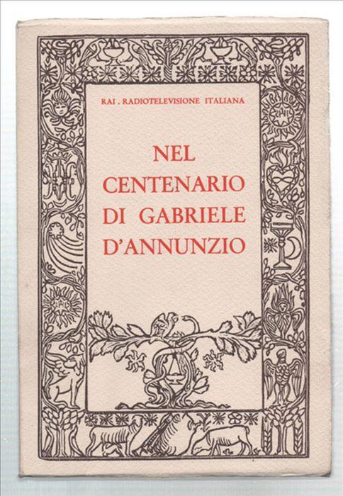 Nel Centenario Di Gabriele D'annunzio. Programma Delle Trasmissioni Radiofoniche - copertina