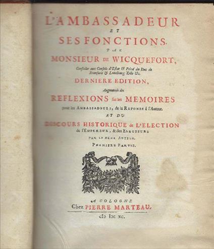 L' ambassadeur Et Ses Fonctions - copertina