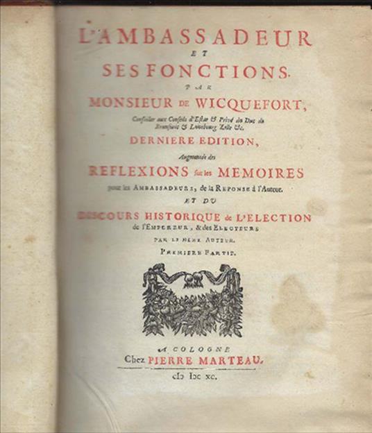 L' ambassadeur Et Ses Fonctions - copertina