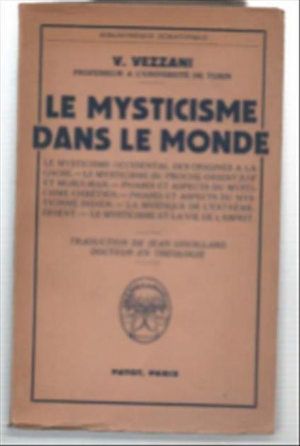 Le Mysticisme Dans Le Monde - Vittorino Vezzani - copertina