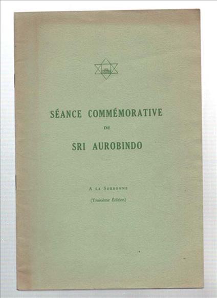 Séance Commémorative De Sri Aurobindo - copertina