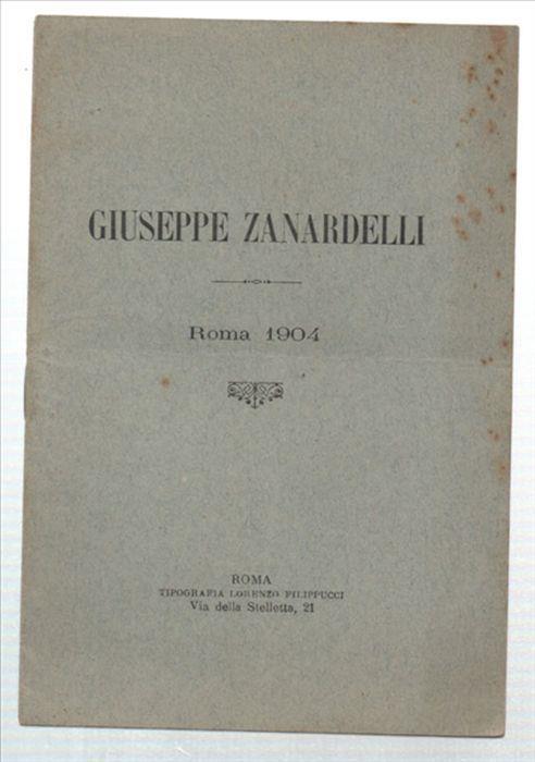 Giuseppe Zanardelli - copertina