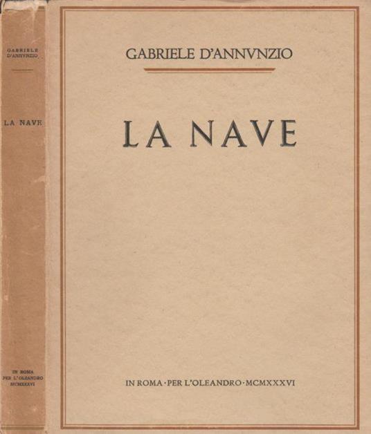 La nave - Gabriele D'Annunzio - copertina