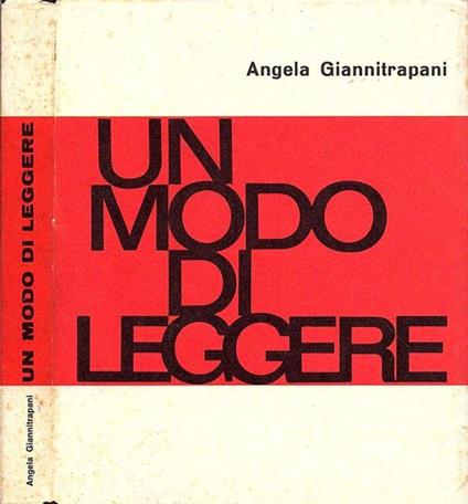 Un modo di leggere - copertina
