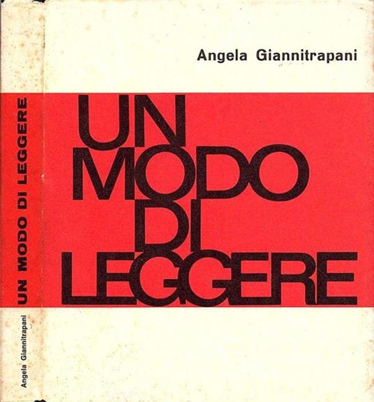 Un modo di leggere - copertina