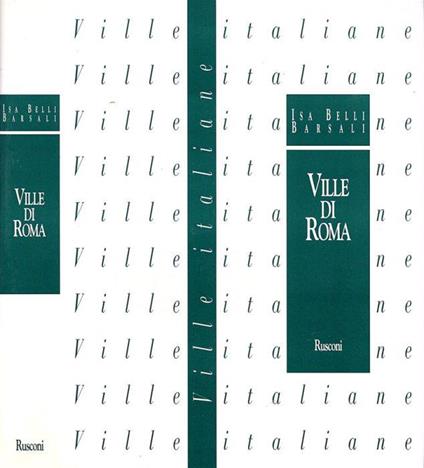 Ville di Roma - Isa Belli Barsali - copertina