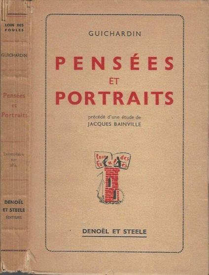 Pensée et Portraits - copertina