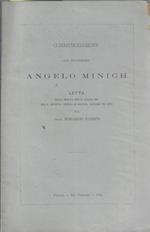 Commemorazione del professore Angelo Minich