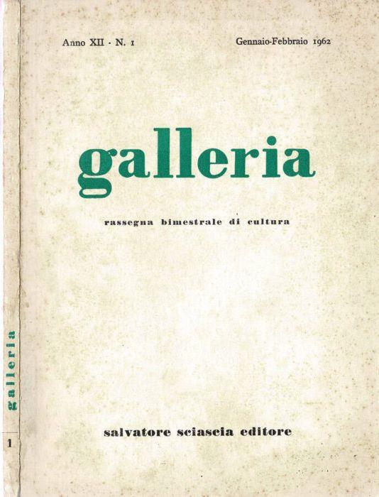 Galleria - 1962. Num. 1 - copertina