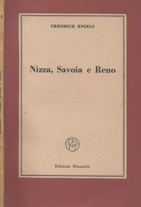 Nizza, Savoia e Reno - Friedrich Engels - copertina