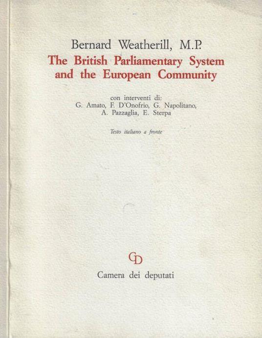 The British Parlimentary System and the European Community - copertina