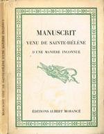Manuscrit venu de Sainte-Helene d'une maniere inconnue