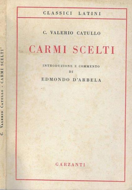 Carmi scelti - G. Valerio Catullo - copertina